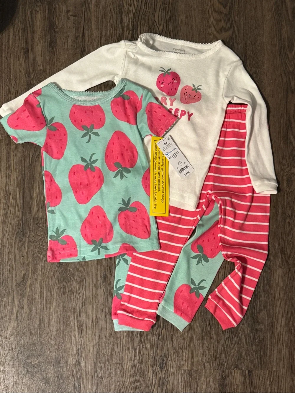 Carter's Strawberry 4-Piece Pajama Set